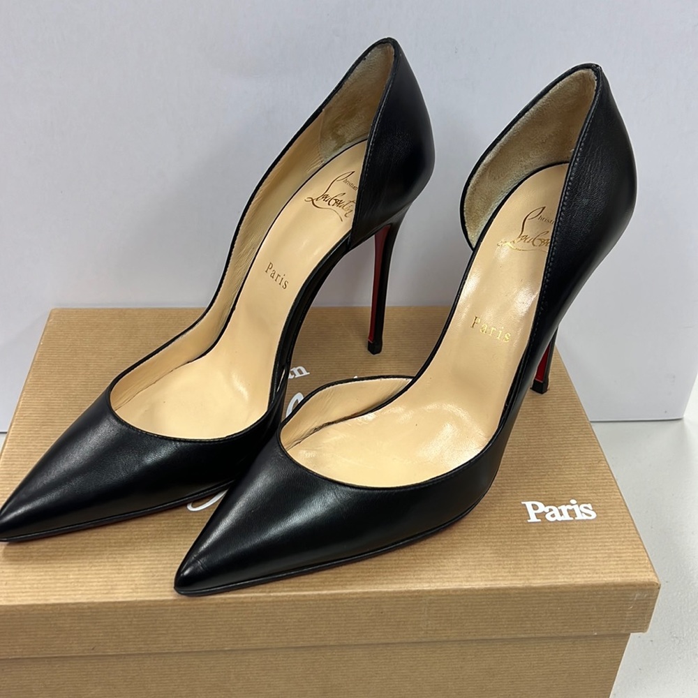 Women’s  Christian Louboutin Iriza 100 Kid Black Heels size 40